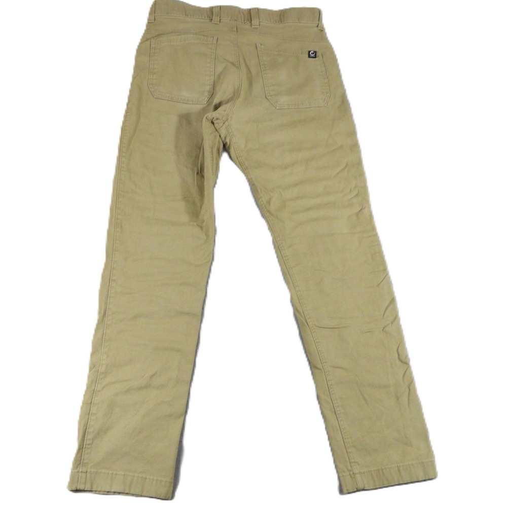 Origin Straight Canvas Pants Men W32 L32 Khaki Stretch Workwear USA Made Utility